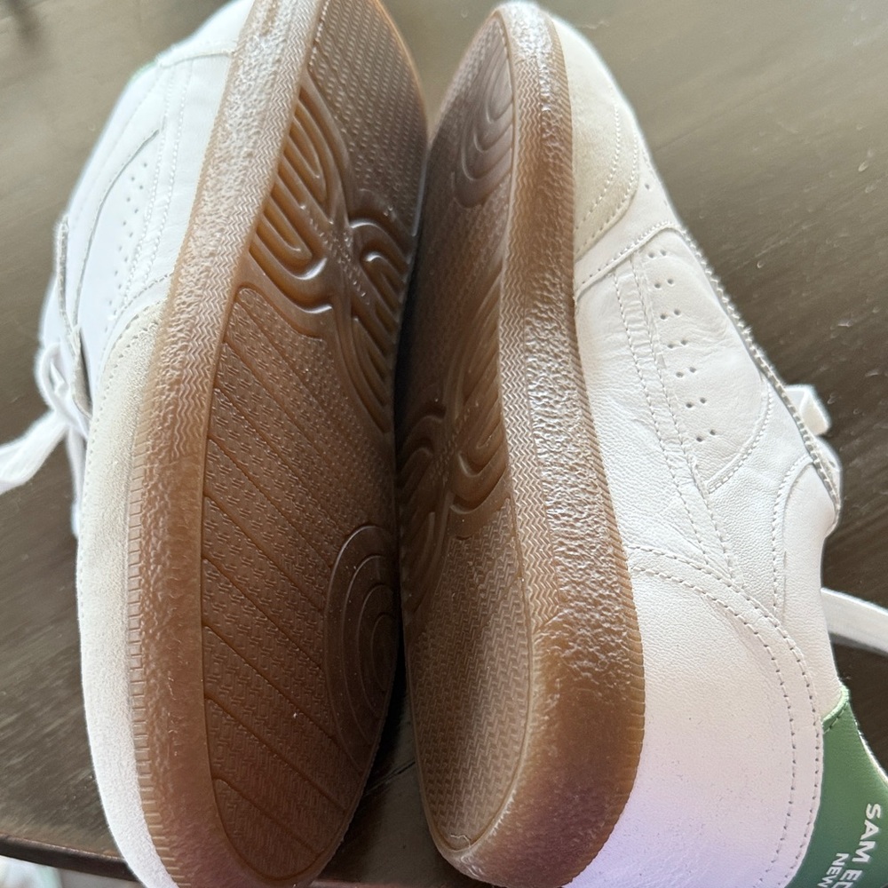 Sam Edelman Kallen Cream and White Leather & Suede Lace-Up Sneakers 10 New - Picture 5 of 5